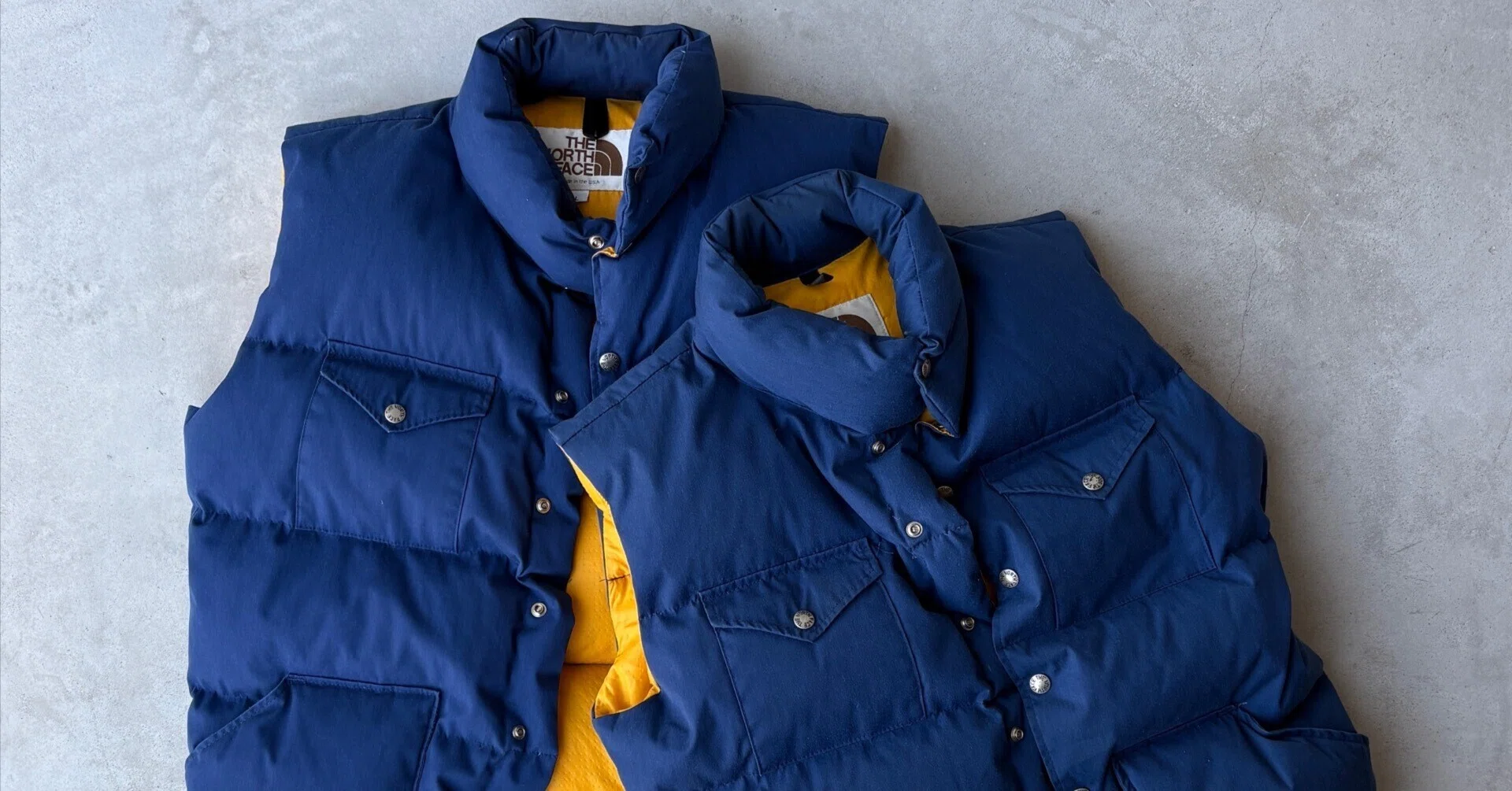 I tried wearing a 70s-80s Brown Label North Face down vest.｜お金