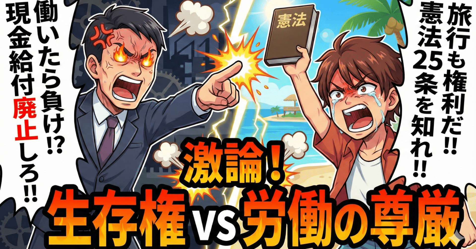 激論コラム：生存権か、労働の尊厳か。｜法令択一知識CHANNEL