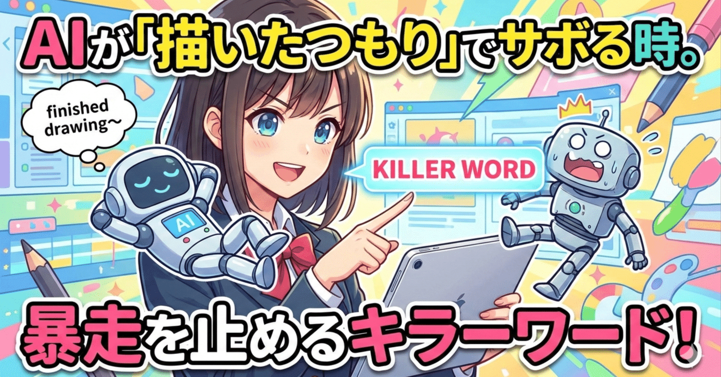 AIが「描いたつもり」でサボる時。画像生成の暴走を止めるキラーワード