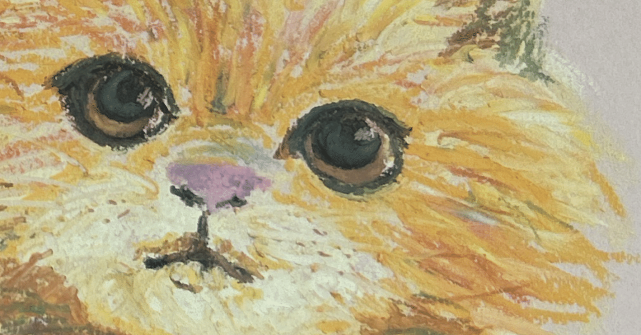 猫の日のチャレンジ｜箱の絵をお手本に｜クレヨン画｜さゆり｜創作と