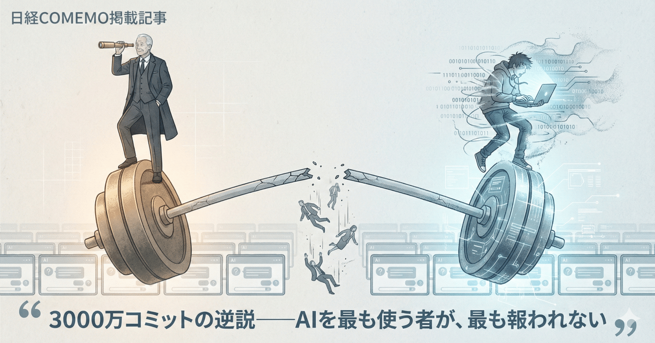 3000万コミットの逆説——AIを最も使う者が、最も報われない｜川崎 裕一 / マネタイズおじさん