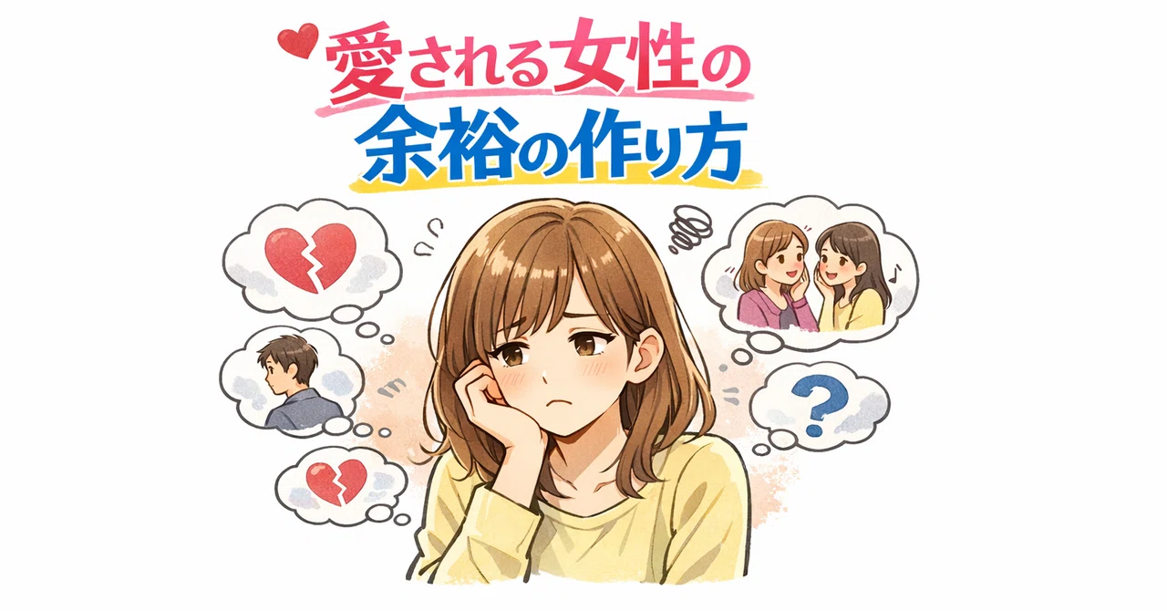 愛される女性の余裕の作り方｜1人で悩まないで