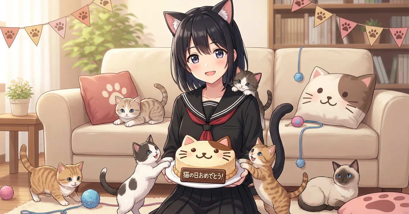 猫、猫、猫！ AIと愛が爆発した『猫の日』。 可愛さで世界が埋まる宝石