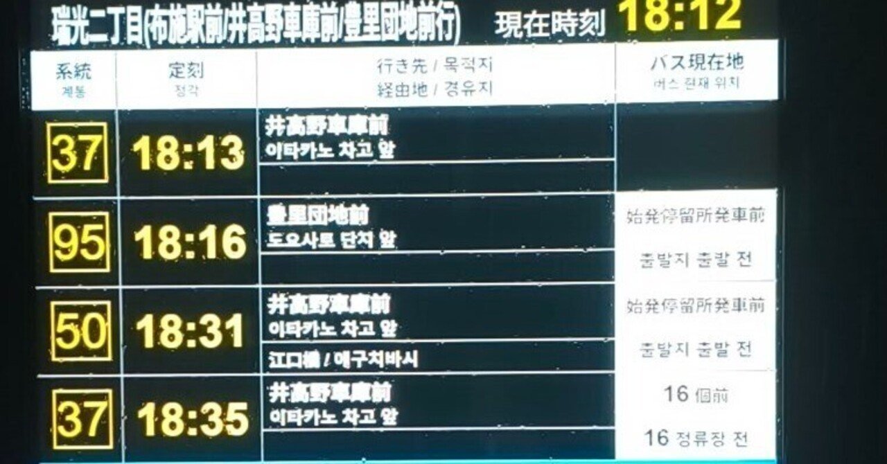 東淀川区】瑞光ニ丁目と上新庄駅北口バス停がデジタル仕様に変わってる