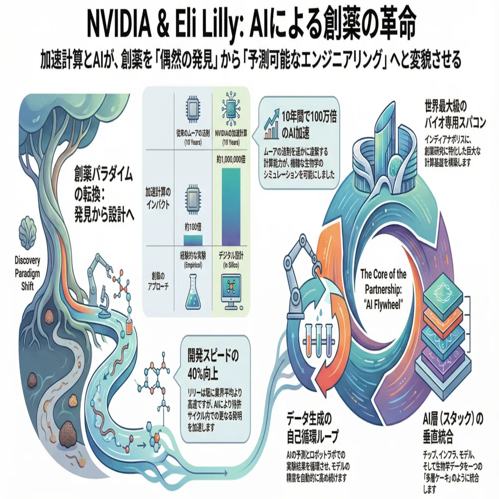 創薬は「トリュフ探し」から「設計」へ！～NVIDIA × イーライリリーが