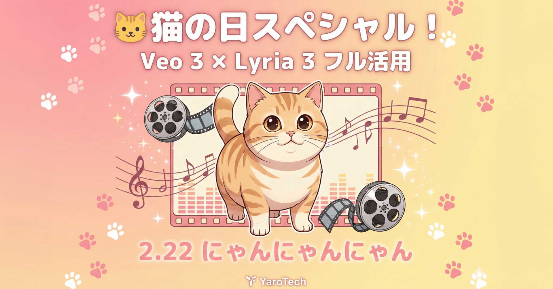 🐱猫の日スペシャル！Gemini Veo 3×Lyria 3で猫キャラをAIフル活用して