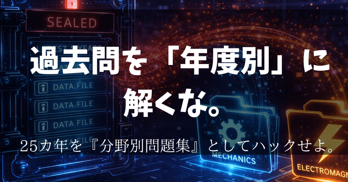 京大物理】過去問は「年度別」に解くな。赤本（25カ年）を最高難度の