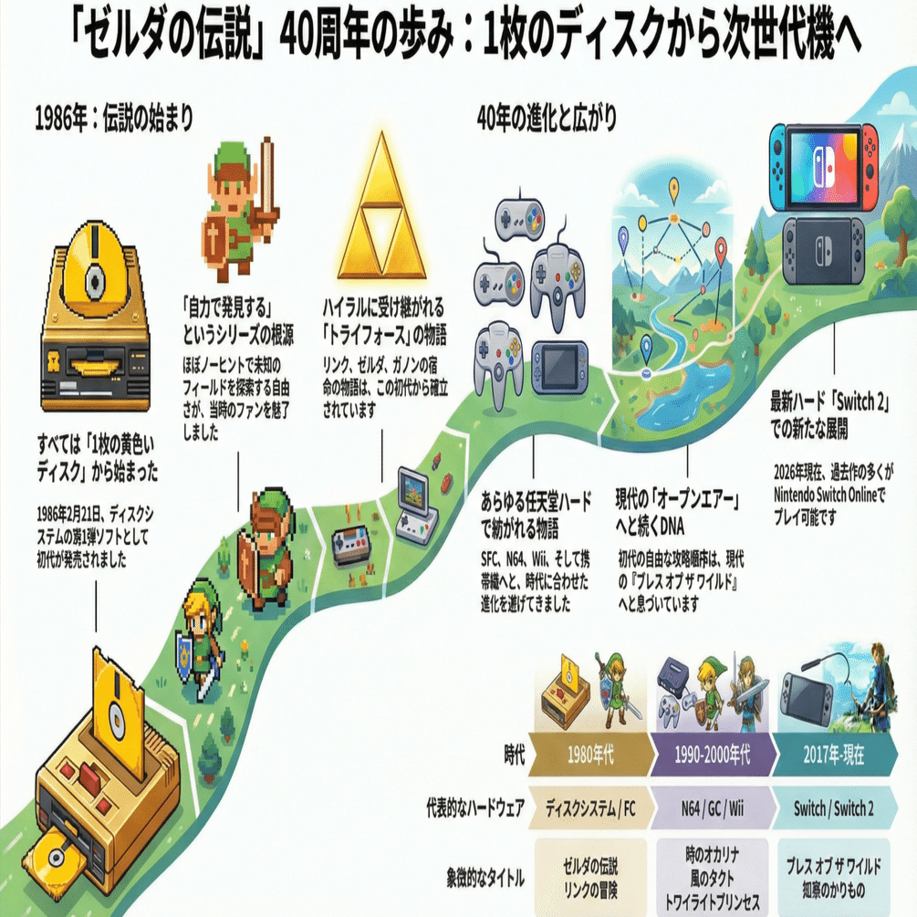 ゼルダの伝説40周年：1枚のディスクから広がる冒険の系譜｜オオモリ