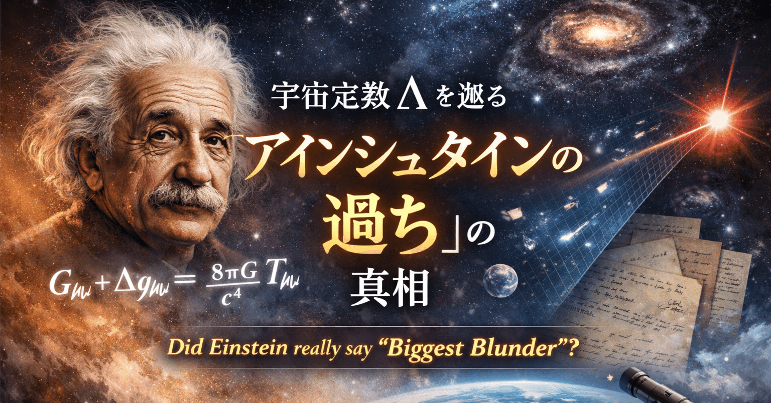 アインシュタインは本当に「生涯最大の過ち」と言ったのか？｜島袋隼士