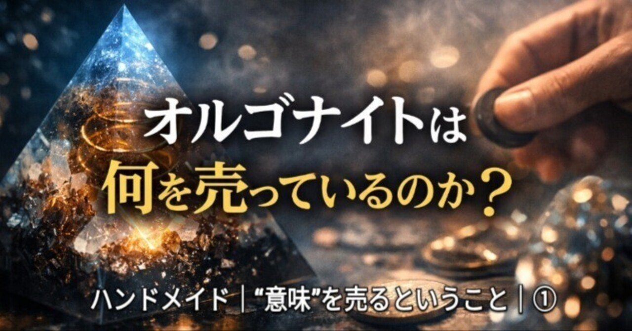 ハンドメイド｜“意味”を売るということ｜①「オルゴナイトは 何を売っ