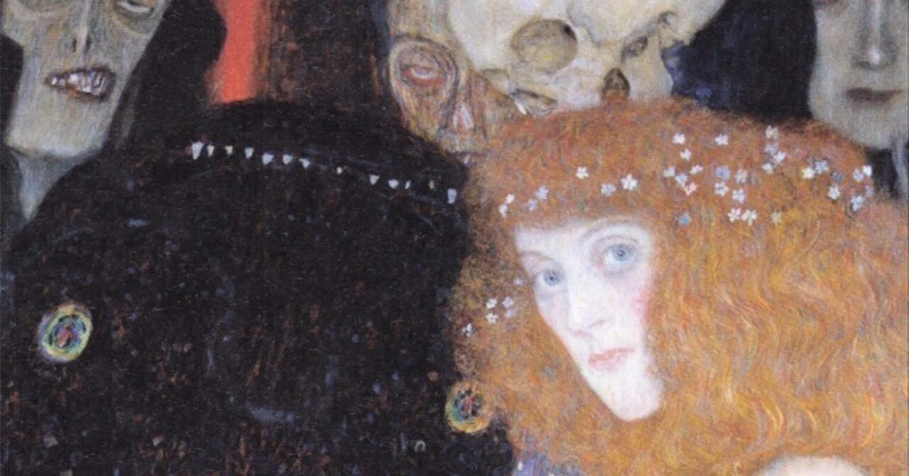 剥き出しの生と、忍び寄る死の影。グスタフ・クリムト『希望I』。黄金