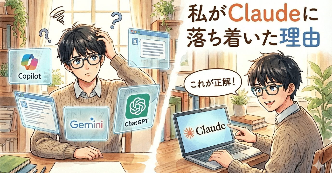 4つのAIを渡り歩いた私が、Claudeに落ち着いた理由｜エイト｜noteを