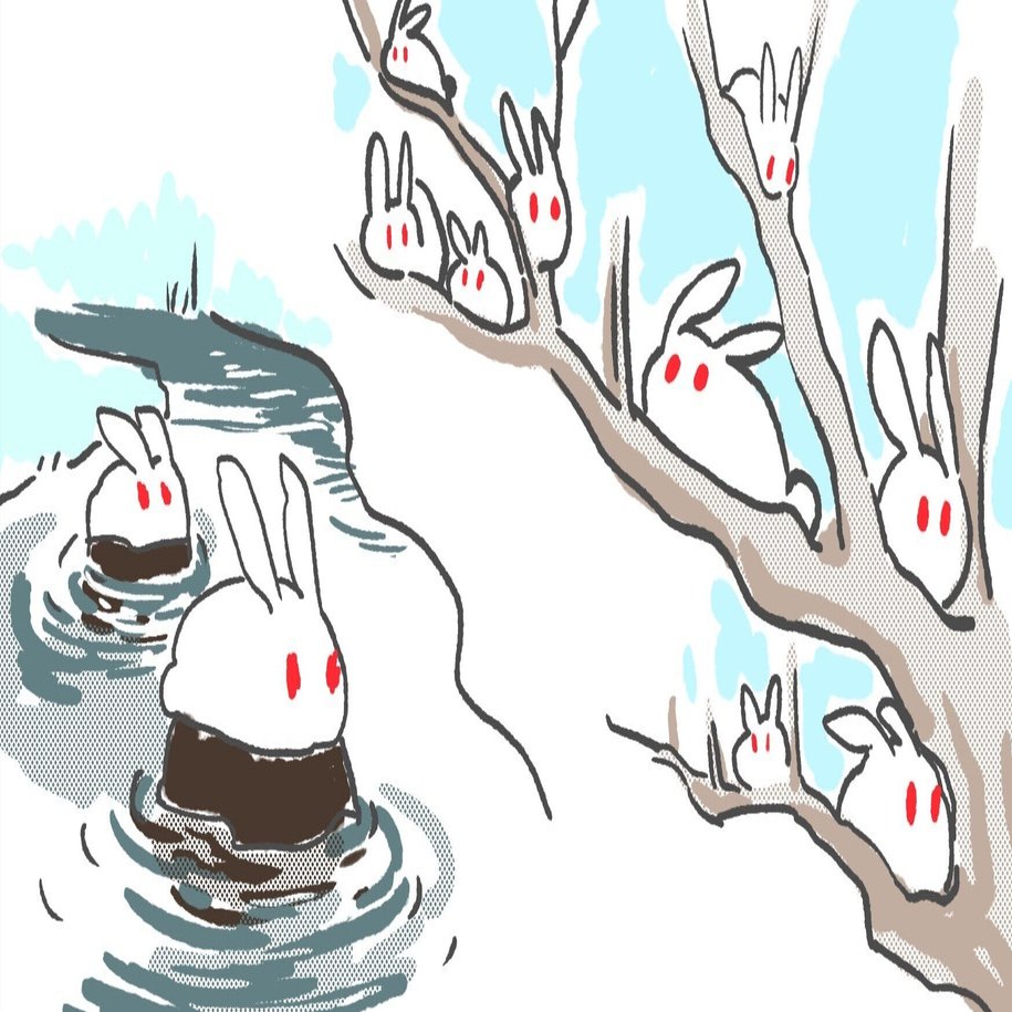 雪解けに見つかる兎の話｜薄明／薄暮