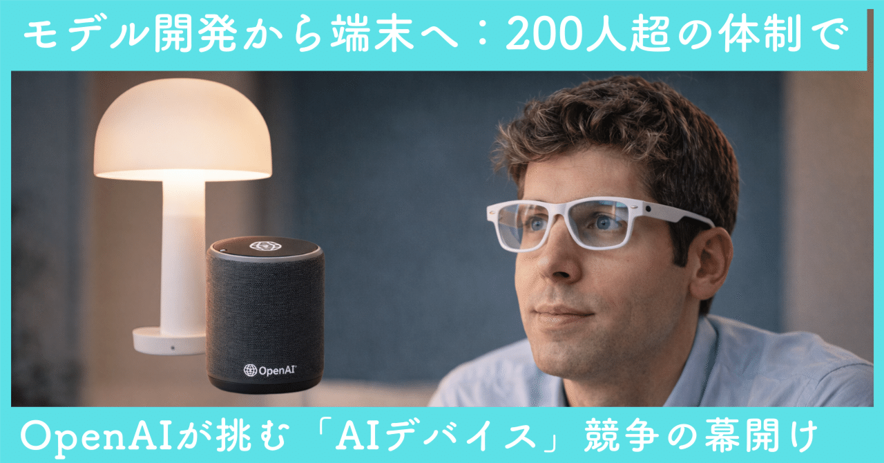 OpenAIが200人超の体制で挑む「AIデバイス」競争の幕開け｜SecondWave