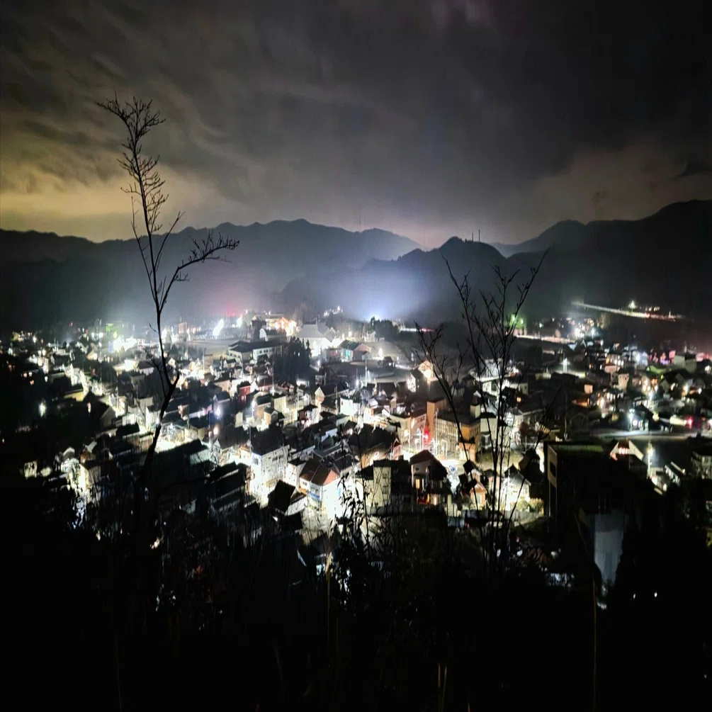 ガサリ」にヒヤリ 夜の天神山から眺める夜の鹿野｜ふみぞう