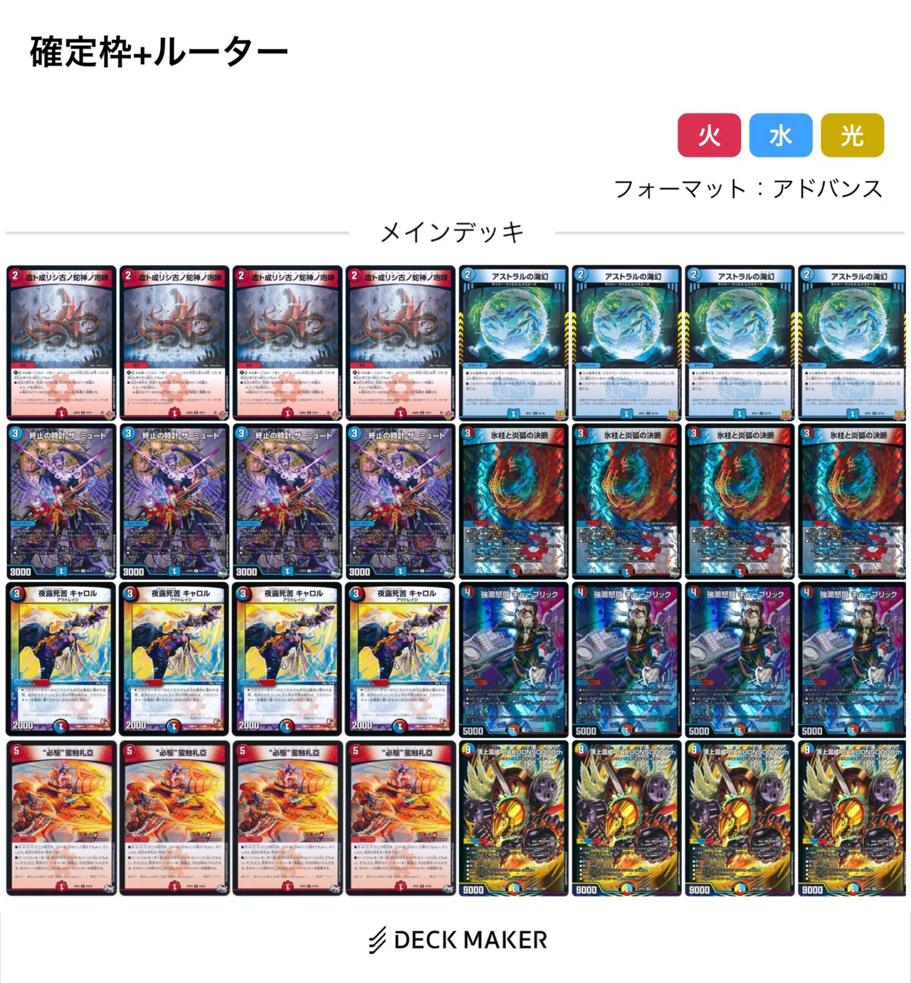 【匿名配送】赤青バクオンソー　デッキ販売　超次元　超GR付き picture_pc_81fe505c518070c92de