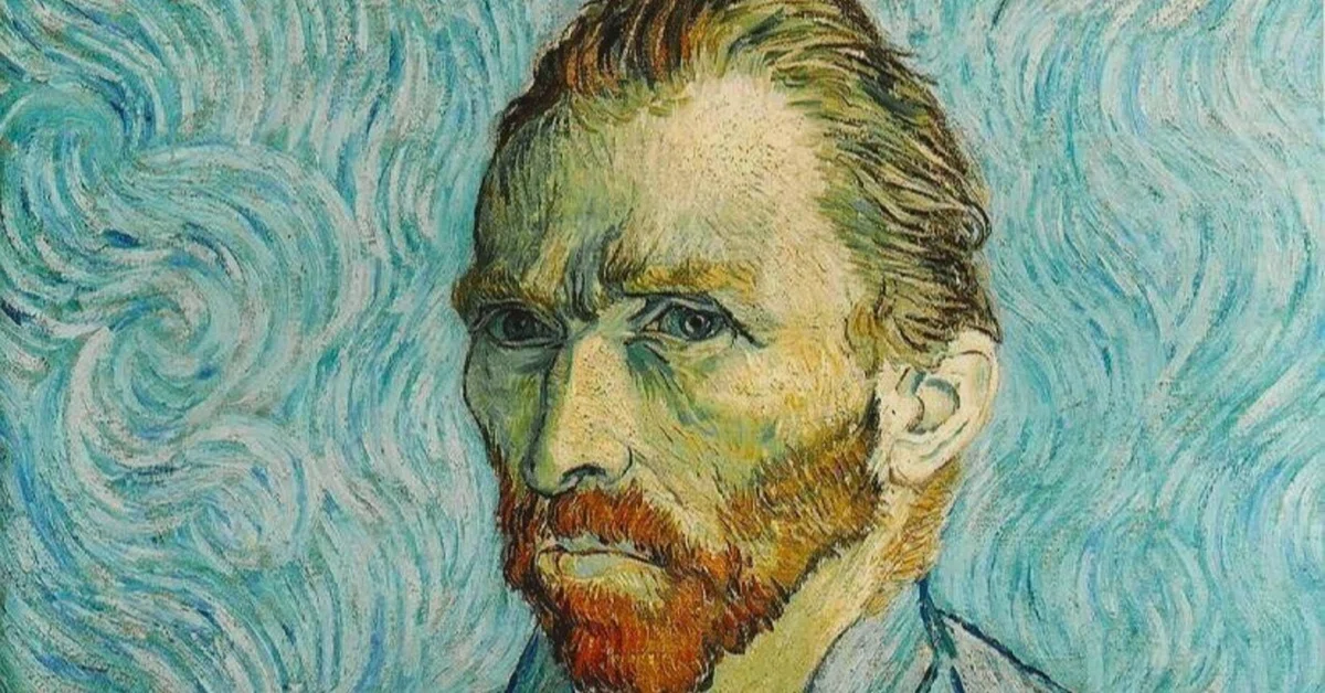 自画像 渦巻く青は、魂の叫びなのだ。ゴッホ『自画像』。サン＝レミの療養院で