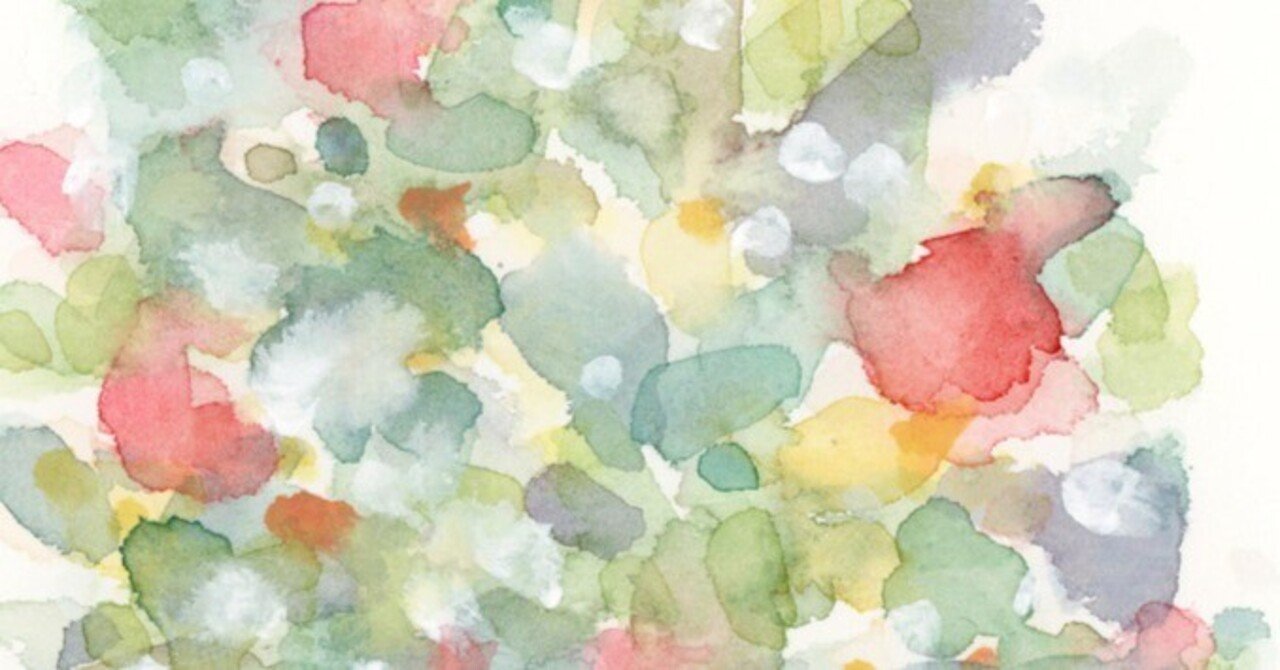 色彩スケッチ-ツバキとハクバイ｜ほっこり絵日記