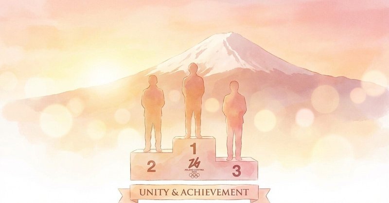 富士山と玉山と表彰台