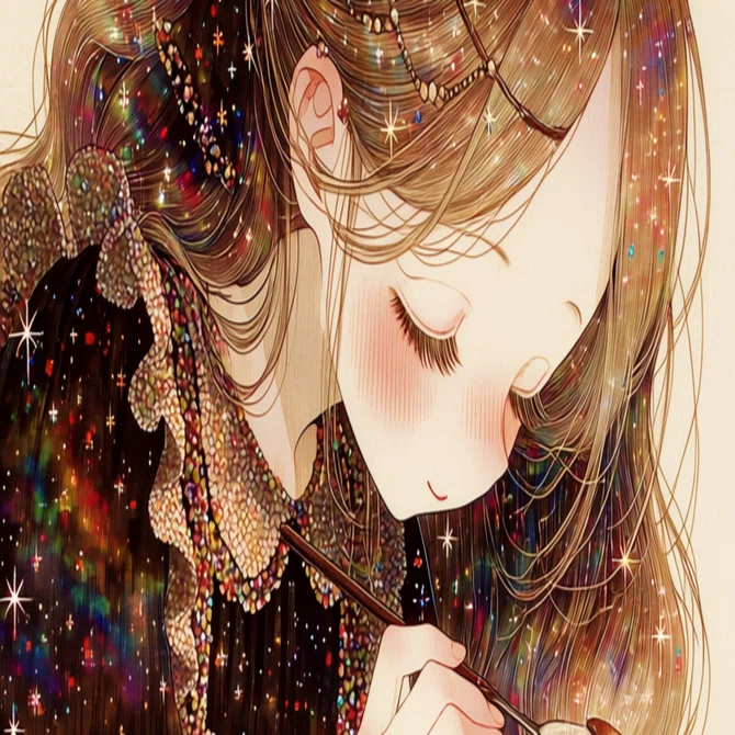 チョコレートと女の子｜イラストギャラリー｜ぷわぽのん