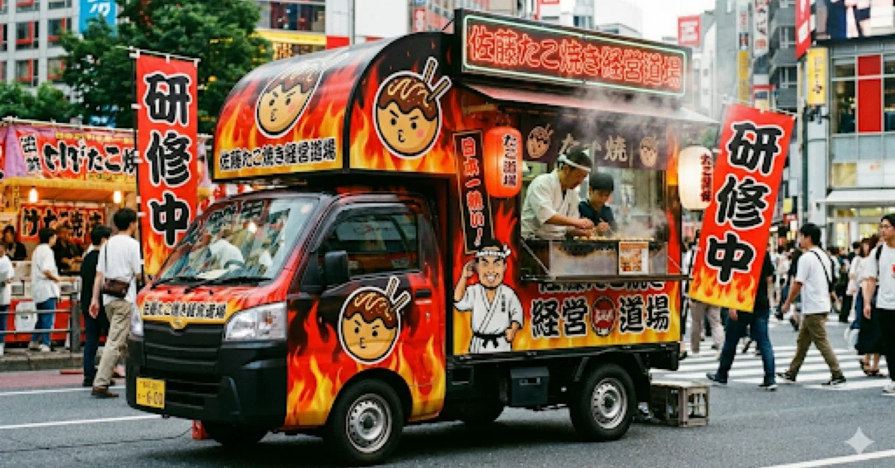 キッチンカー型開業完全版】業務用たこ焼き粉×たこ焼き研修で失敗