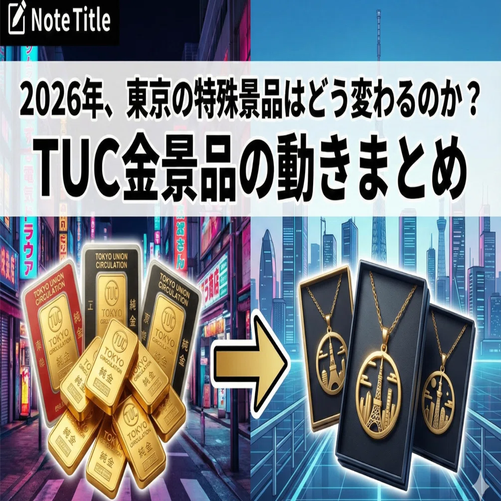 TUC 特殊景品 ペンダント景品へ】2026年、東京の特殊景品はどう変わるのか？TUC金