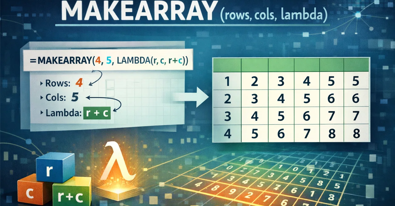 Excel関数の小ネタ MAKEARRAY関数|Uncle+K