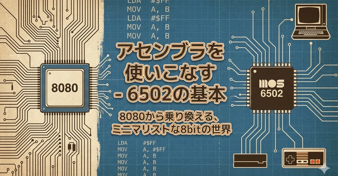 CAMETSU③ 1本 アセンブラを使いこなす - 8080とは真逆の設計思想。ミニマリズムを