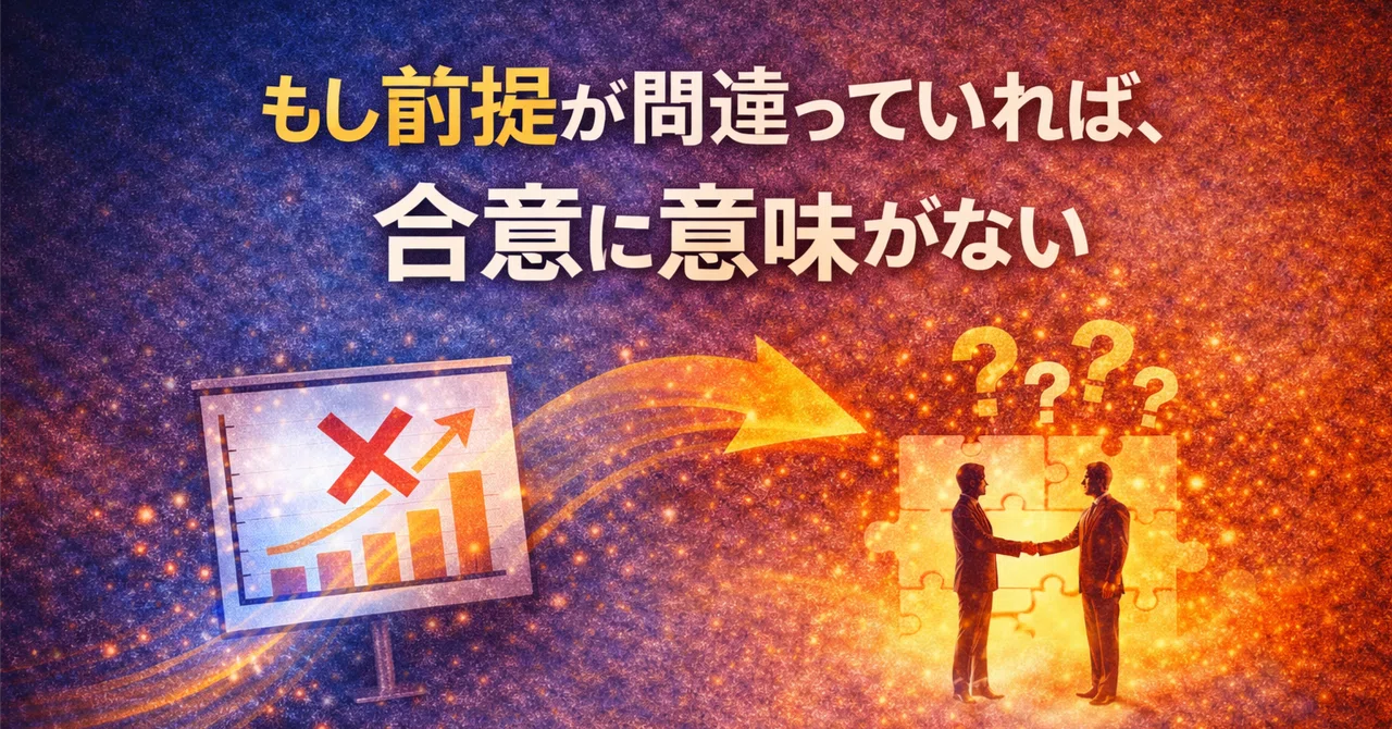 前提が間違っていれば、合意に意味はない｜World Gate LLC