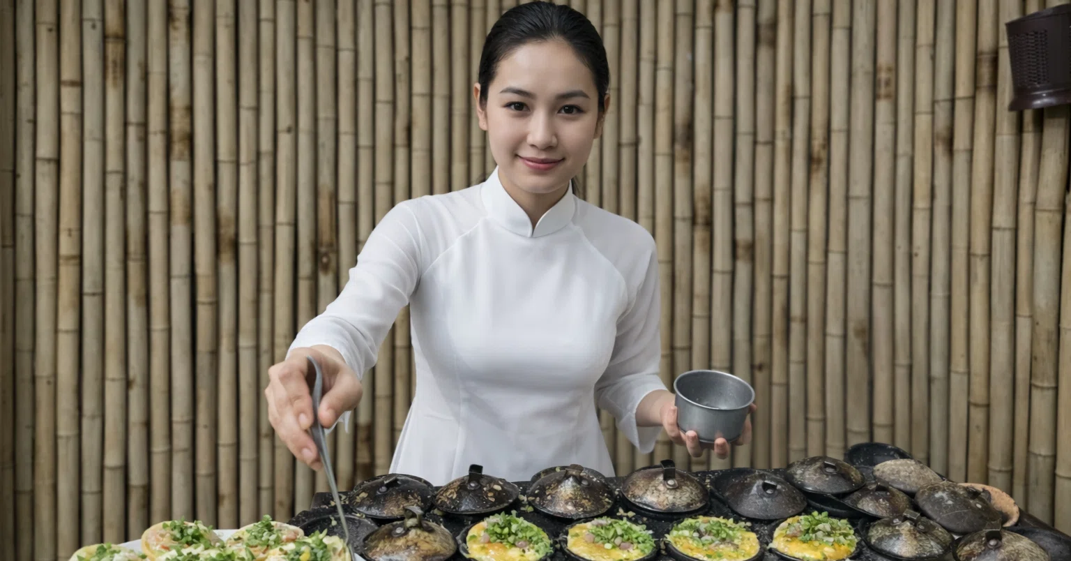ニャチャン｜ナイトマーケット｜B級グルメ Banh Canを楽しむ