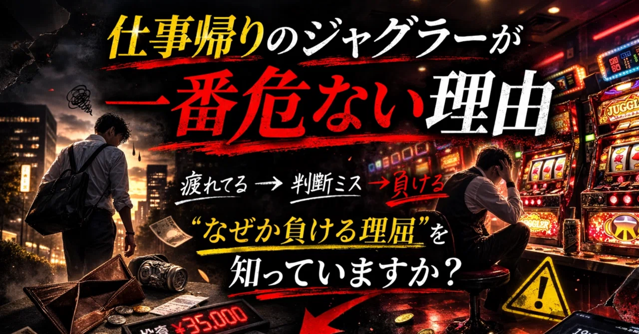仕事帰りのジャグラーが一番危ない理由 ― 18時以降は別ゲームです 