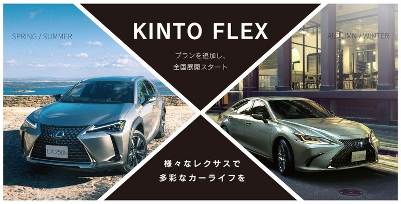 Kinto Flexを本日より本格始動 Kinto Oneレクサス車のラインアップ拡大 株式会社kinto