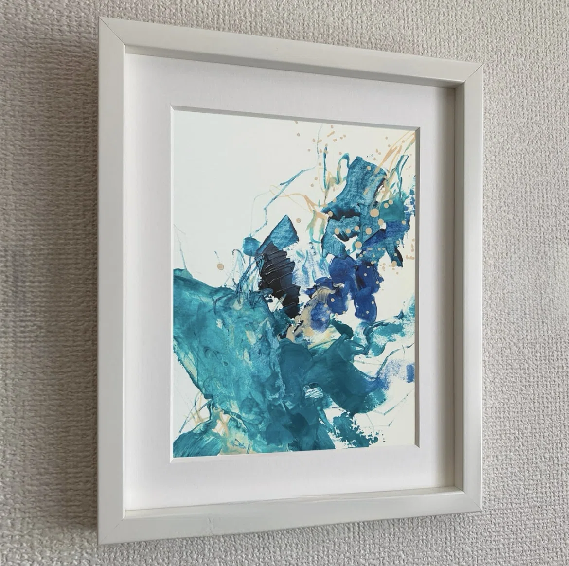 抽象画 制作ログ ～たぶん、海の絵～｜きのした | 抽象画