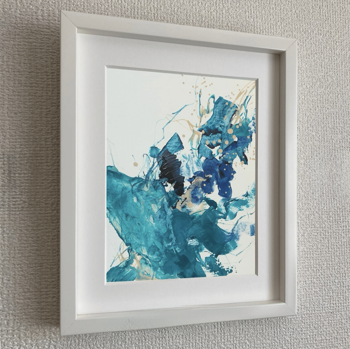 制作の裏側 今日の抽象画 ～たぶん、海の絵～｜きのした | 抽象画