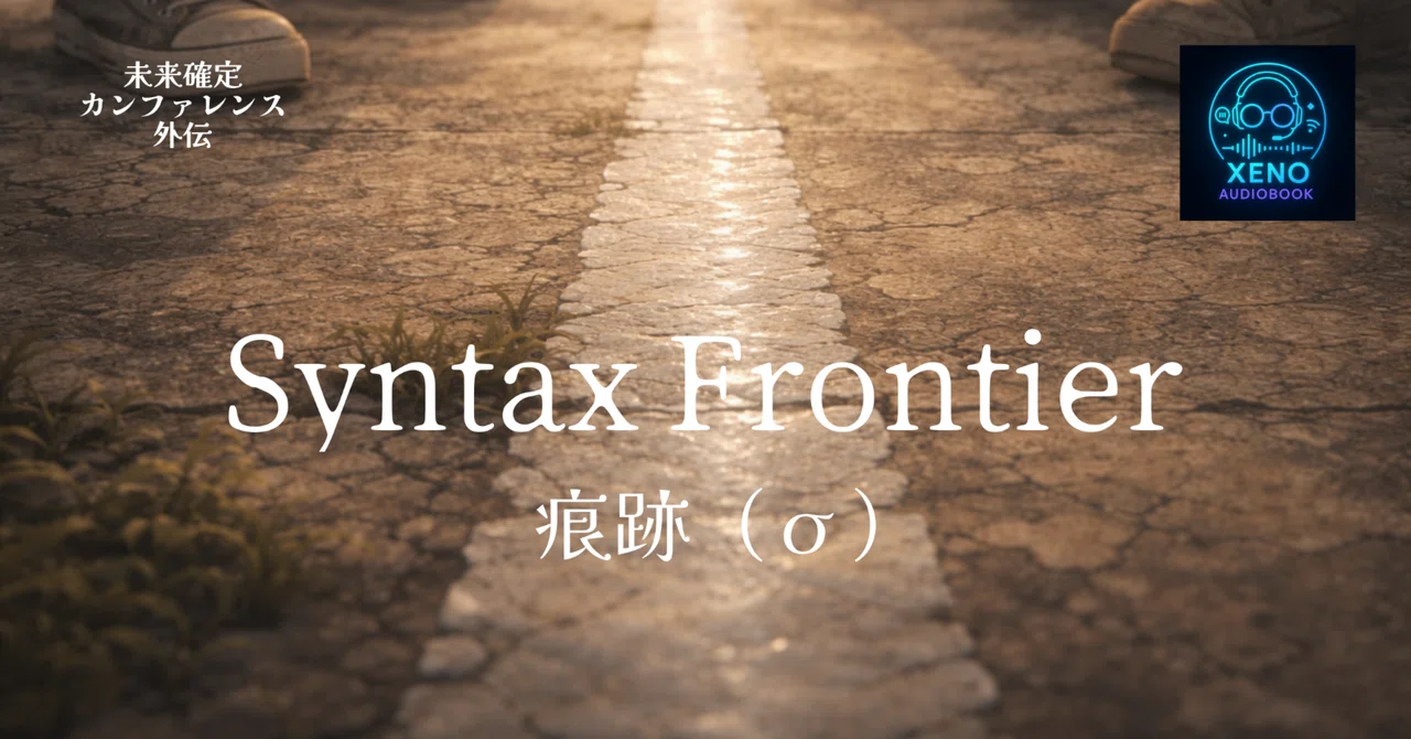 Syntax Is Reading Syntax Frontier 🎧 Trace (σ)|未来確定プロジェクト Yuya Narita