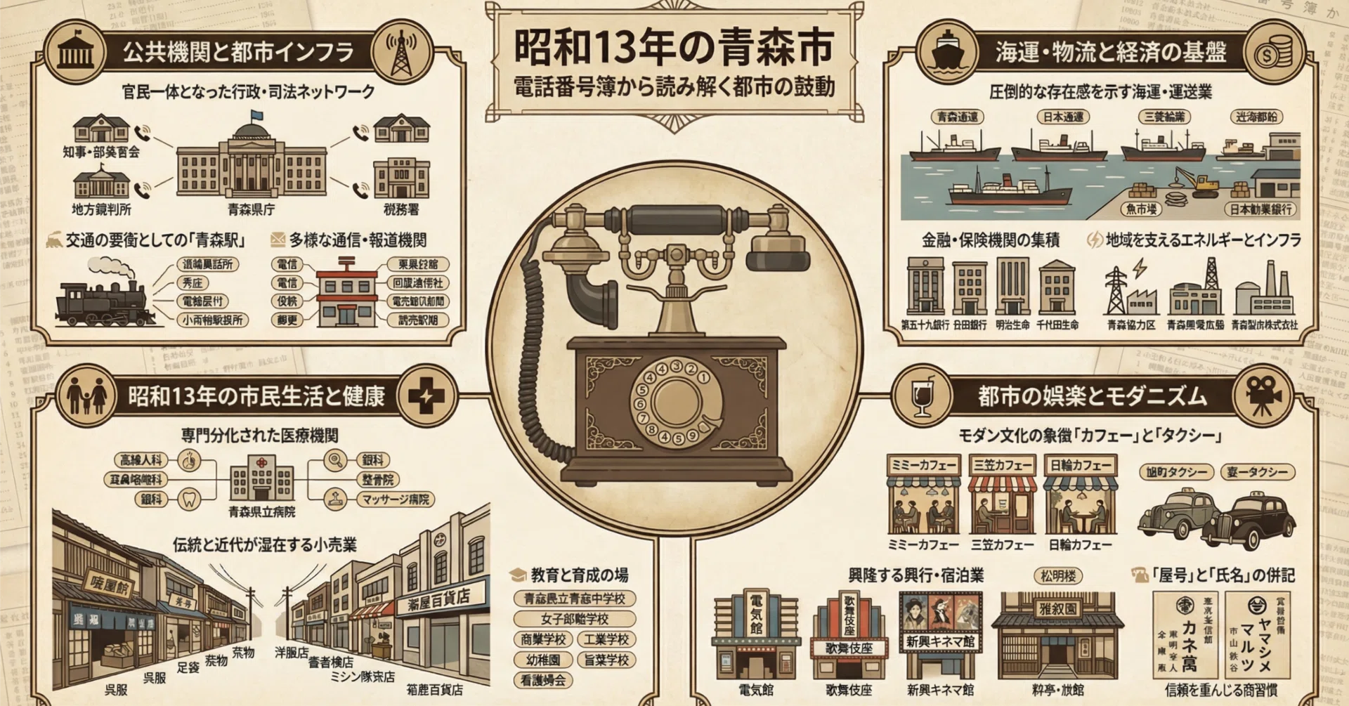 1938 Aomori City Commercial and Industrial Agglomeration Analysis