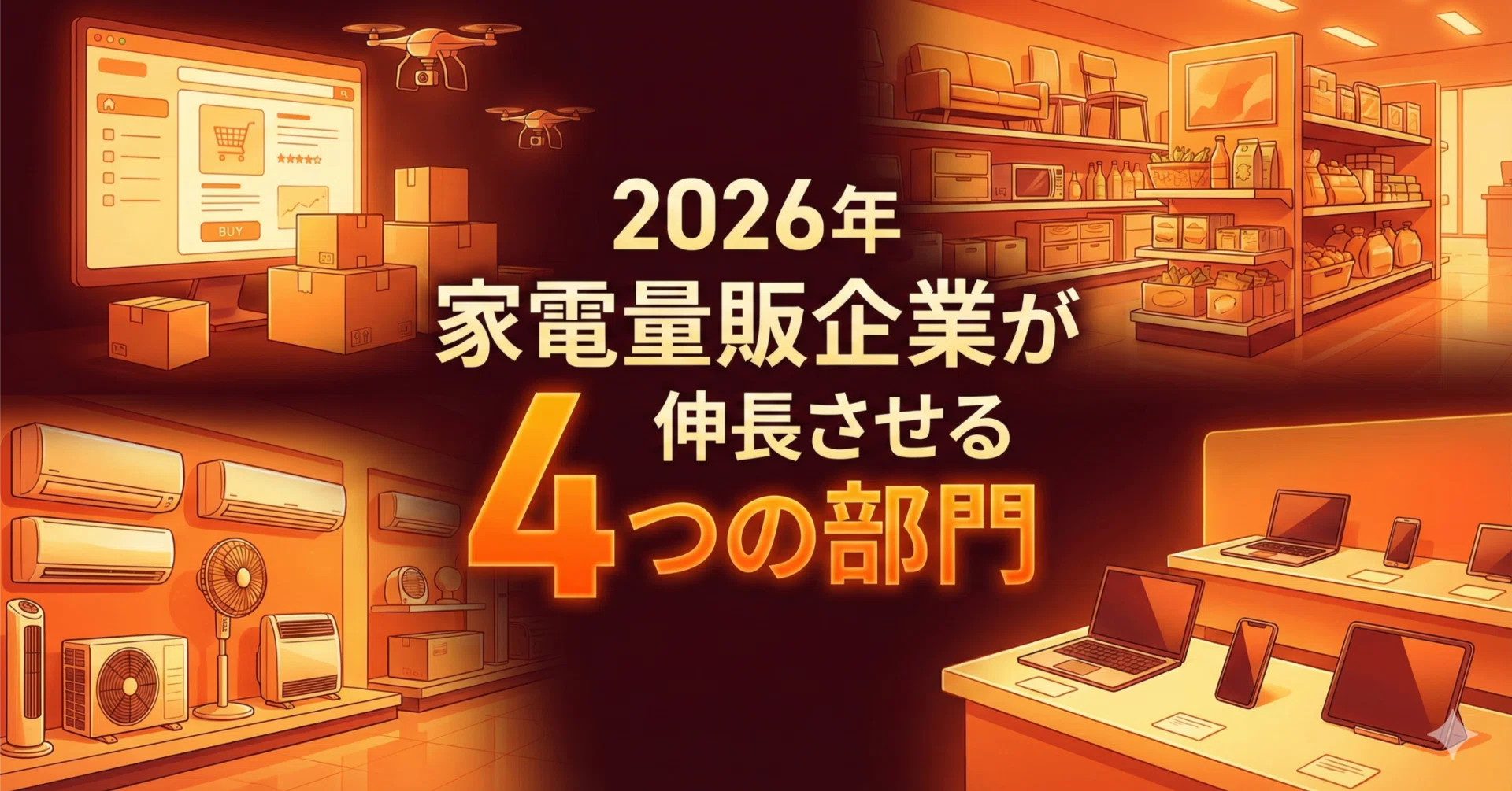 2026年 家電量販企業が伸長させる4つの部門|家電Biz 2026年 家電量販企業が伸長させる4つの部門|家電Biz