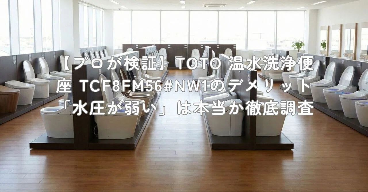 プロが検証】TOTO 温水洗浄便座 TCF8FM56#NW1のデメリット「水圧が弱い 