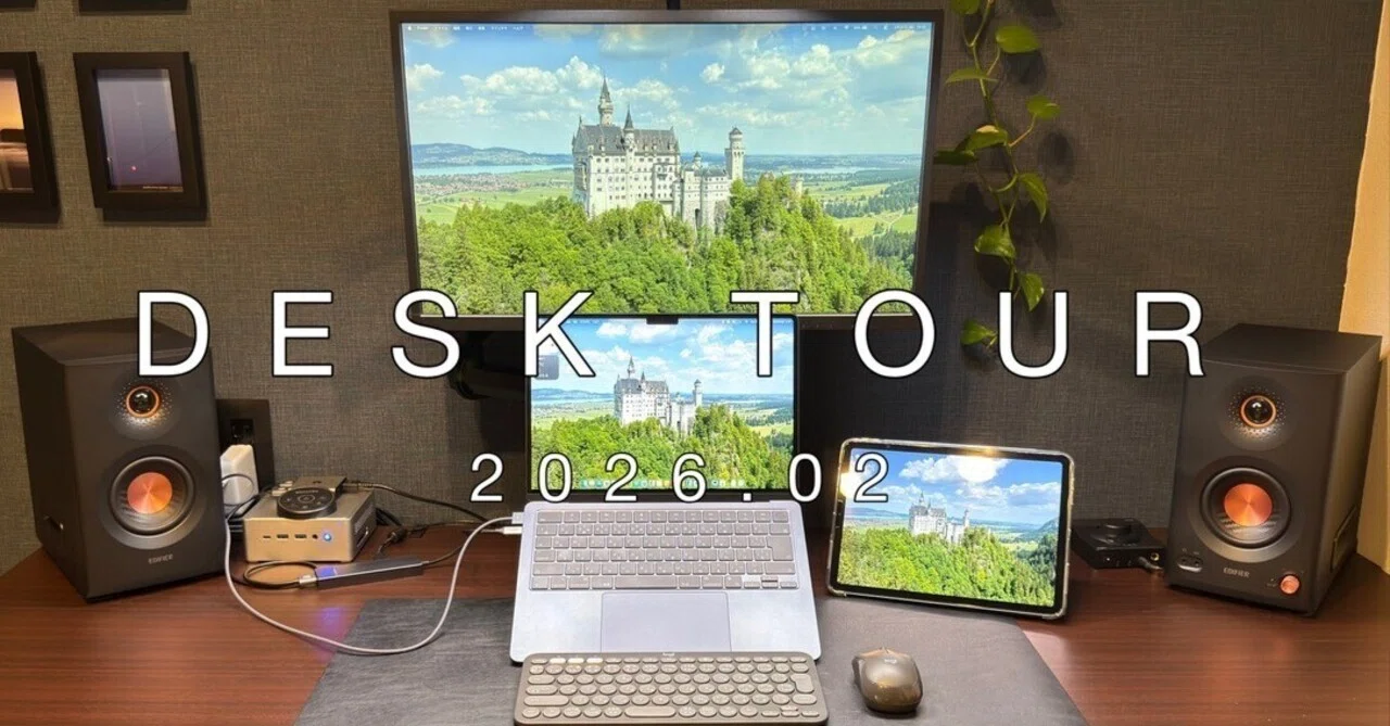 デスクツアー】MacBook Air × ミニPCで組んだデスク環境｜箱館ホノブ
