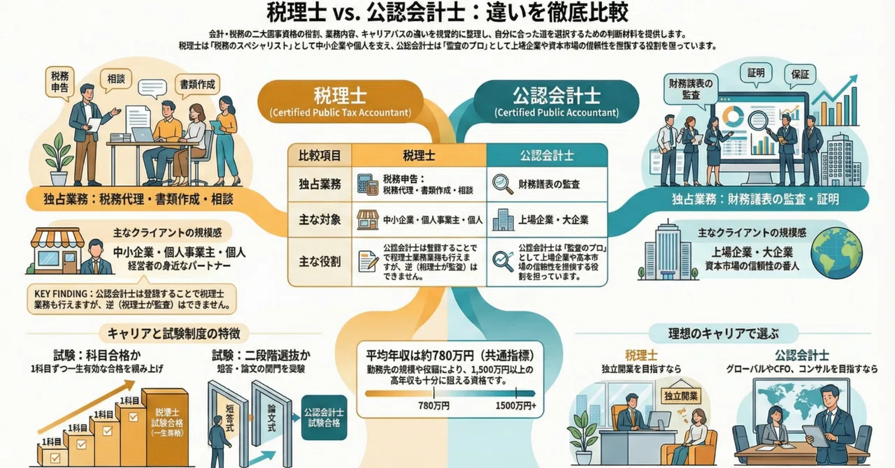 会計士 と 税理士 の 違い