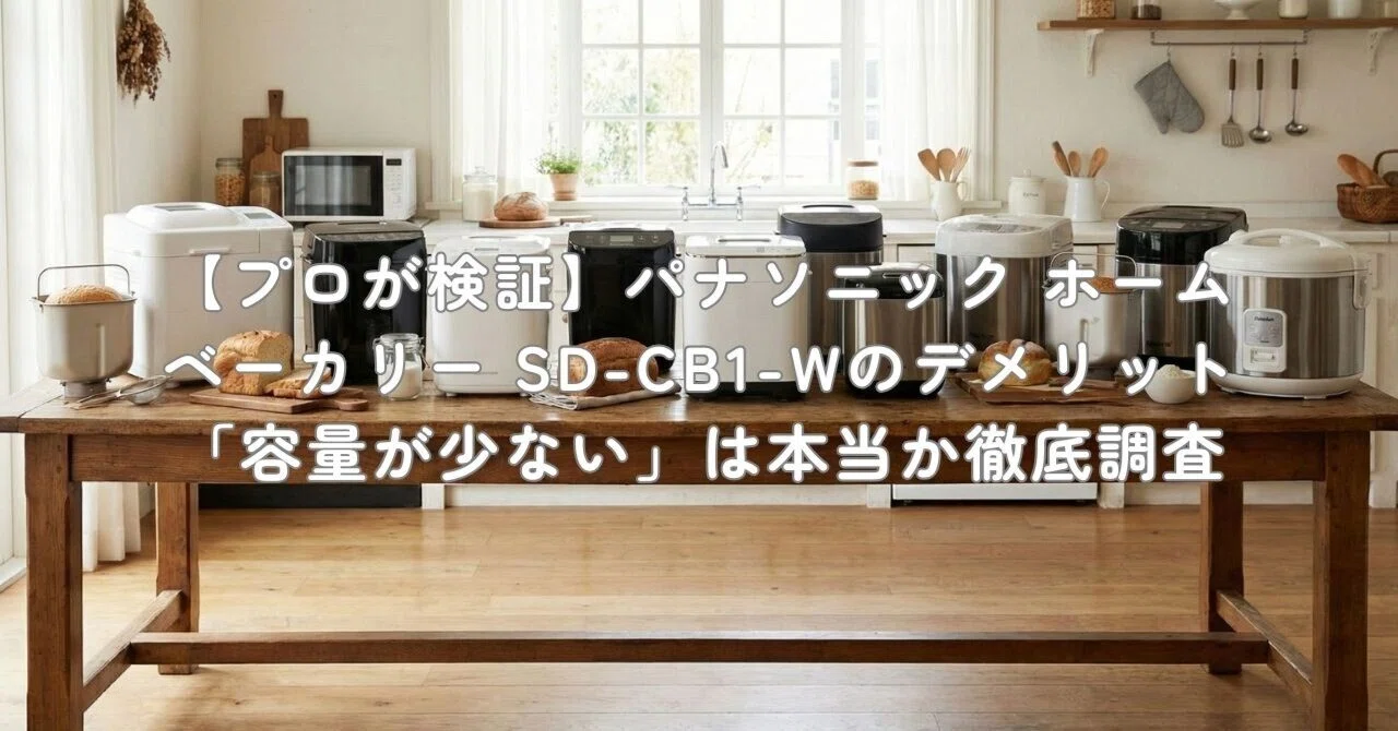 プロが検証】パナソニック ホームベーカリー SD-CB1-Wのデメリット