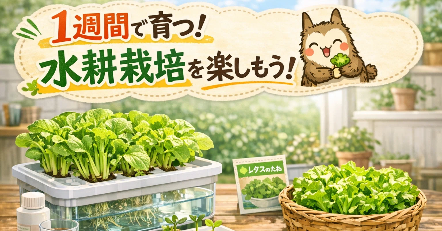 一週間で育つ屋内向け水耕栽培※アソシエイトが含まれております ｜ベジ太郎