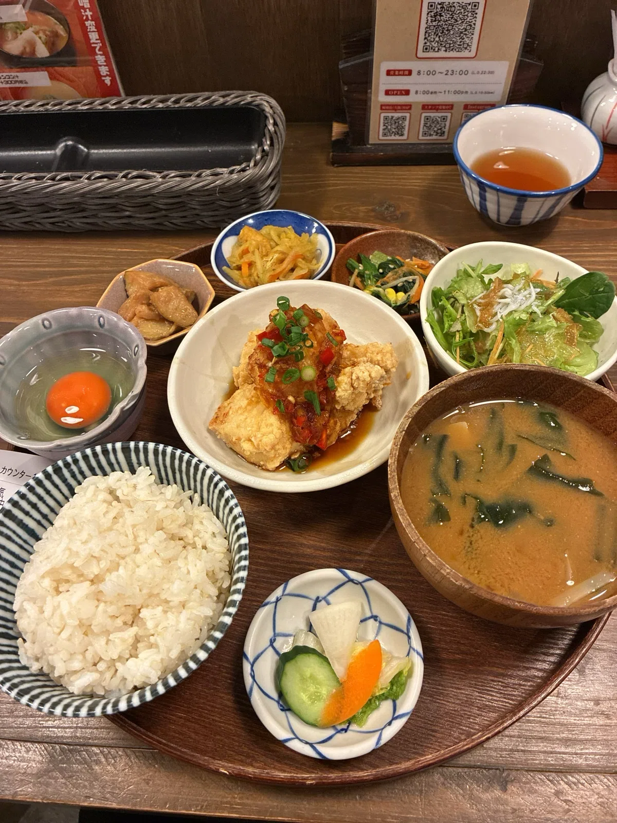 It's more than just one soup and three sides. I found a set meal that ...
