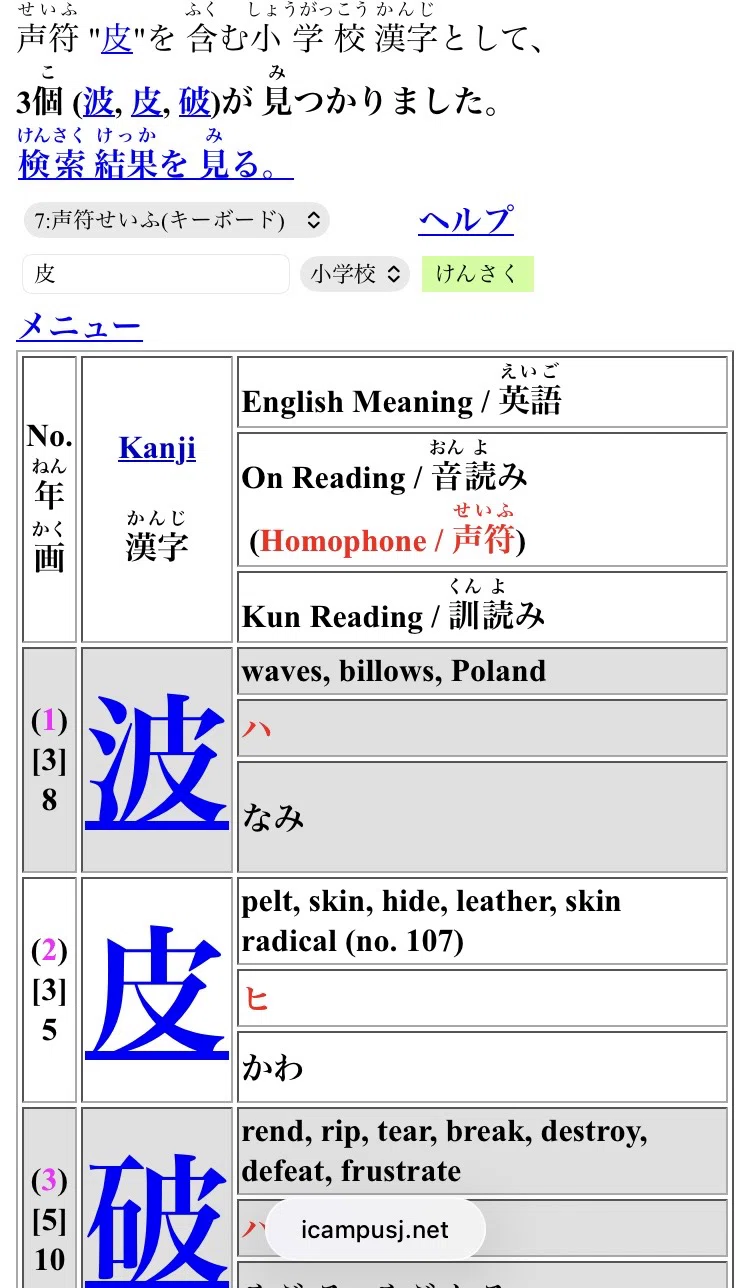 漢字の意味と発音の構成要素｜Kanji Science