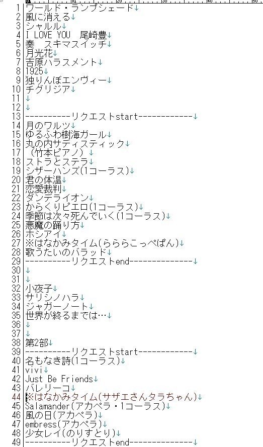 5 10 ﾀﾗﾁｵが大人しく歌うワンマンレポ 空峯 千代 Note