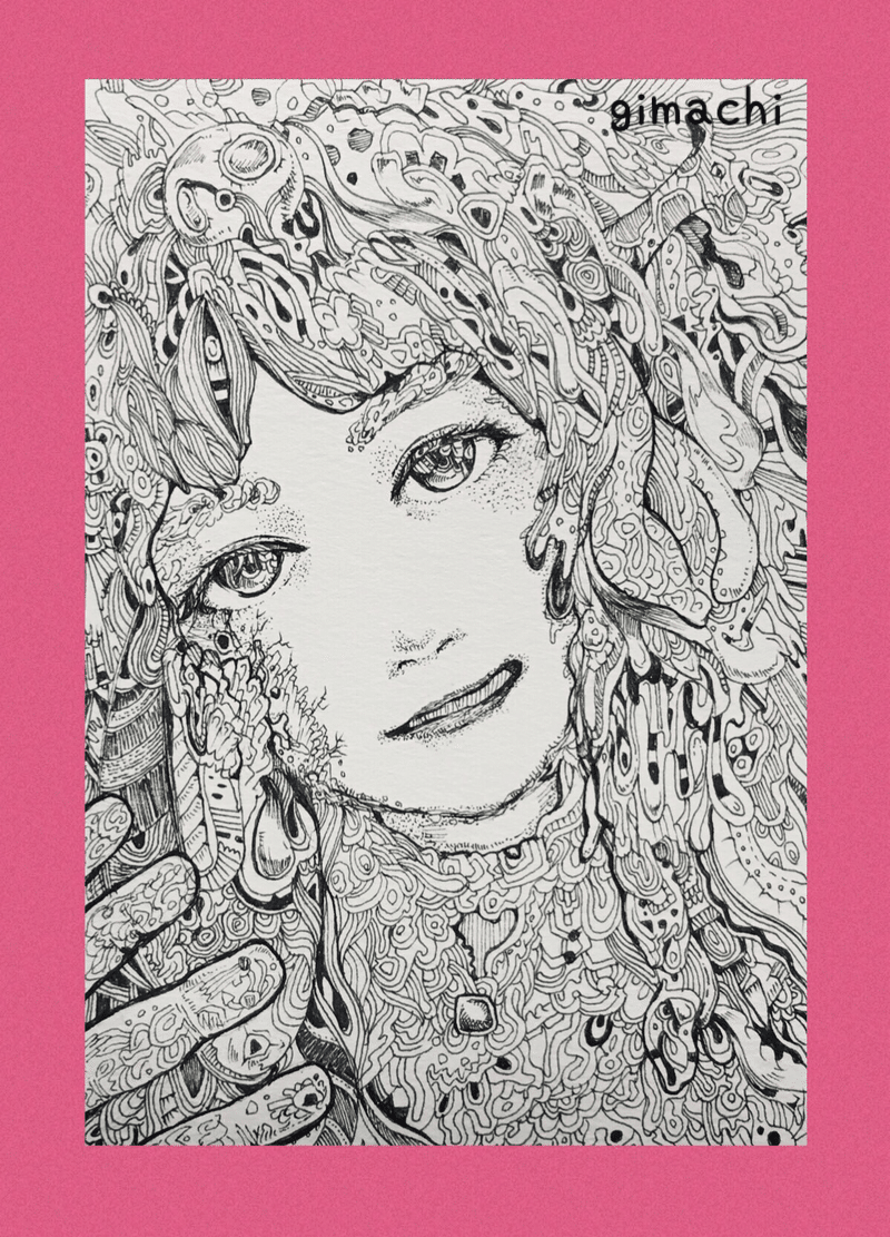 ポストカード落書き｜ぎまち｜note