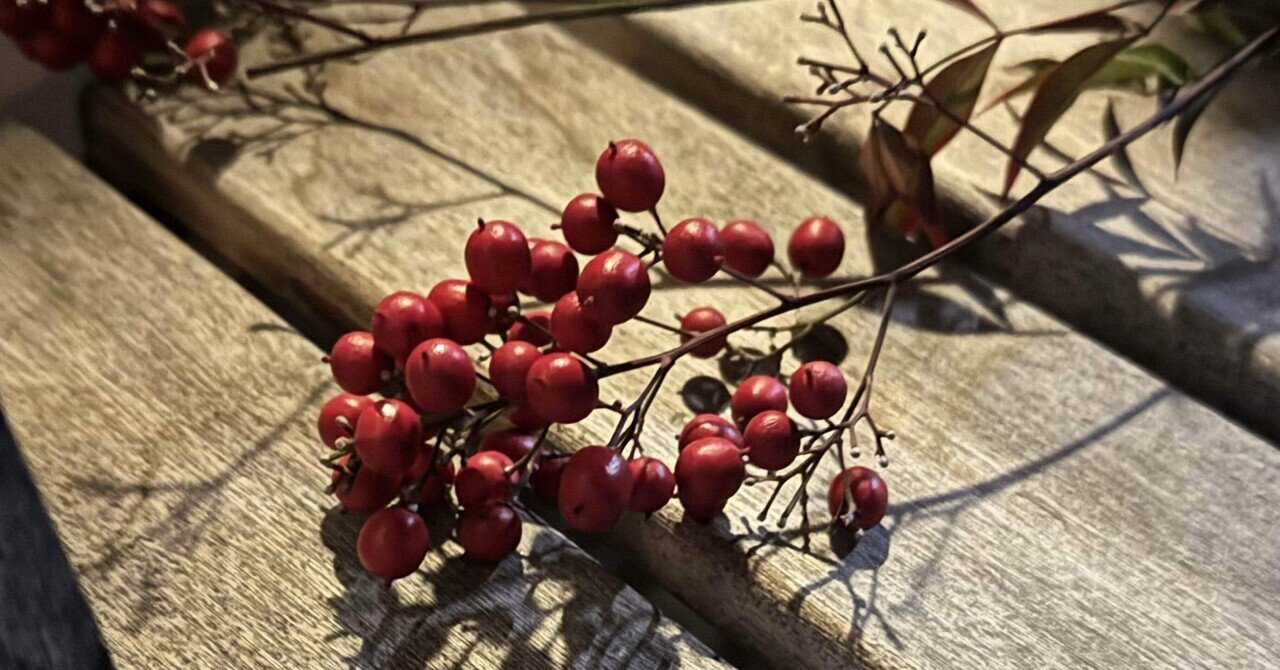入り口に南天｜吉靴房野島