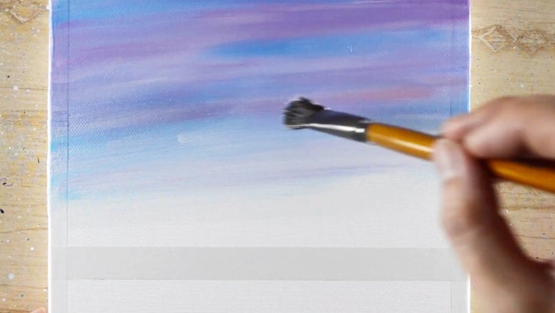 アクリル絵の具を使用した 美しい空と山 の描き方 アクリル絵の具チュートリアル Junya Art Note