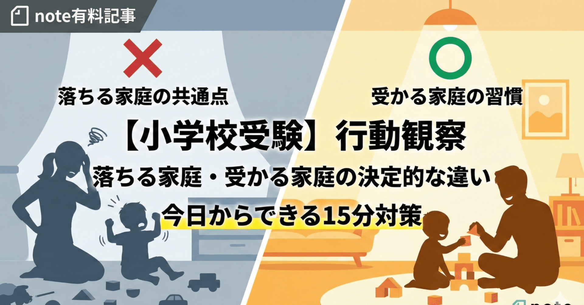 小学校受験】行動観察で落ちる家庭・受かる家庭の決定的な違い～今日