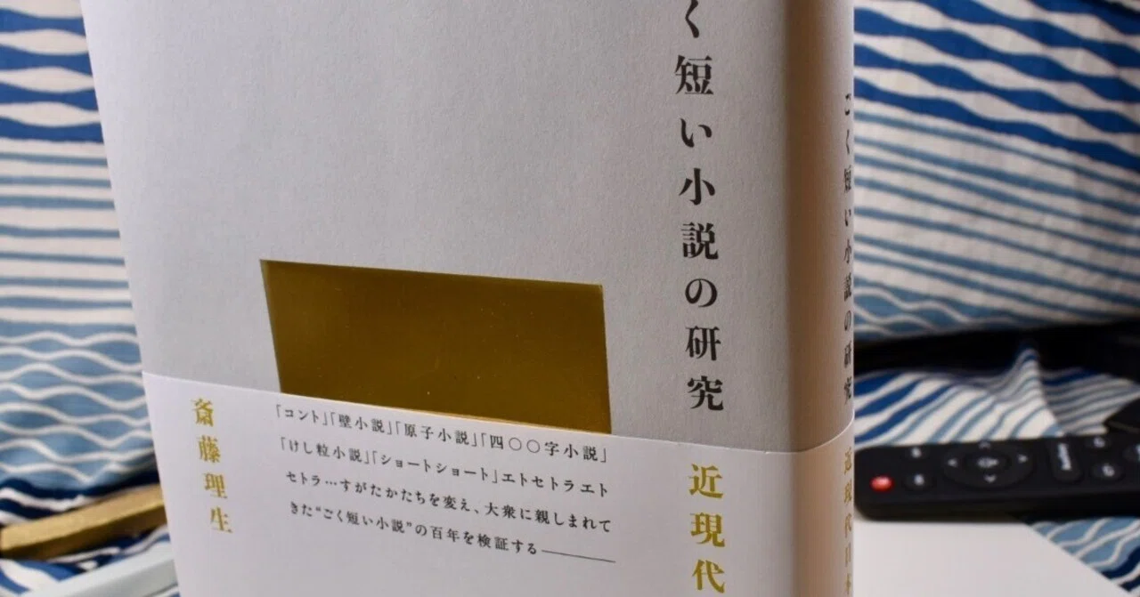 ごく短い小説の研究 斎藤理生著『ごく短い小説の研究 近現代日本掌編文学論』を読む｜表現